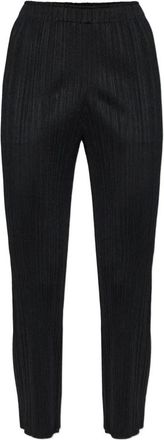 Issey Miyake Pliss&eacute;-effect Broek - Dames - Vrijetijds broeken - Zwart - S - Polyester - Broeken