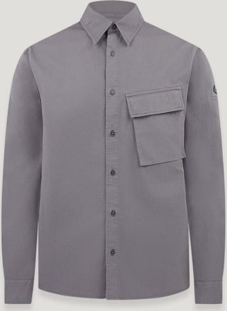 Belstaff Scale Shirt Mens Garment Dye Cotton Tornado Grey Size 3XL