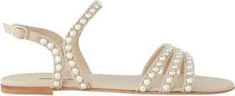 Casadei Sandalen met versierde bandjes - Dames - Sandalen - Beige - 36 EU - Leer - Schoenen