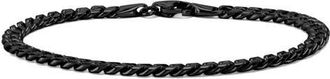 Vincero Mens Cuban Chain Bracelet in Black at Nordstrom, Size Medium