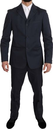 Romeo Gigli Two Piece 3 Button Cotton Solid Mens Suit