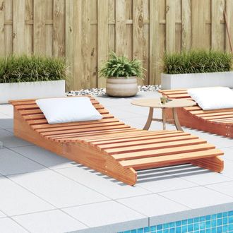 vidaXL Vidaxl - Tumbona De Madera Maciza De Pino Marr&oacute;n Cera 205x80x31,5 Cm