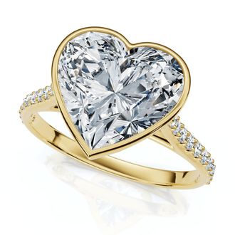 Pompeii3 Certified 2 1/5Ct TW Heart Shape Diamond Engagement Ring 14k Grown Lab Grown