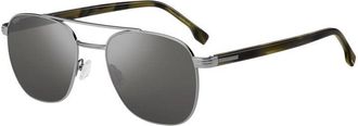 HUGO BOSS BOSS 1723/S 0XYG T4 Ruthenium/Green Horn/Silver Mirror