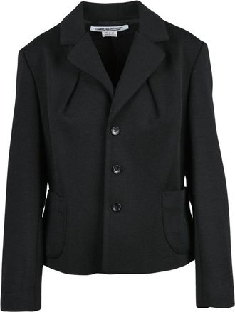 Comme Des Gar&ccedil;ons Gebreide blazer - Dames - Blazers - Zwart - L - Wol - Jassen