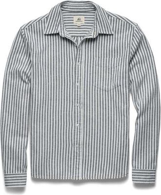 Surfside Supply Co. Brian Twill Stripe Shirt in Navy at Nordstrom, Size Xx-Large