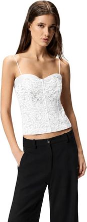 Pinko Pinko, Tops, Dames, Wit, S, Sleeveless Tops