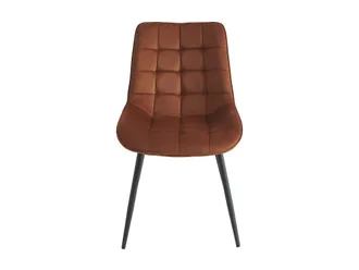 VENTE-UNIQUE.COM Set de 2 sillas tela terracota