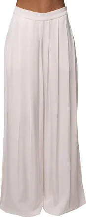 JLUXLABEL Clara Wide Leg Pleated Trousers in Ivory at Nordstrom, Size Medium