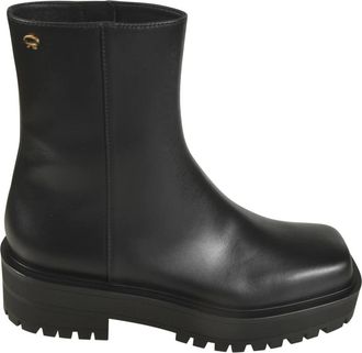 Gianvito Rossi Warner Biker Boots - Dames - Enkellaarsjes - Zwart - 38 EU - Leer - Schoenen