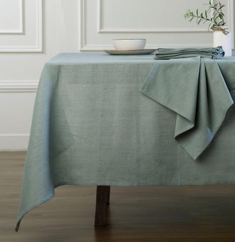 Febronie Mantel lino 150x300 verde celad&oacute;n