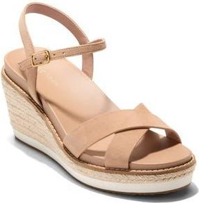 Cole Haan Silvee Espadrille Wedge Sandal in Tuscan Sand Suede at Nordstrom Rack, Size 9.5
