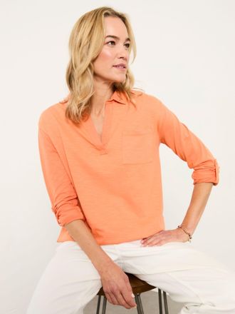Fat Face FatFace Paige Bright Orange Jersey Shirt