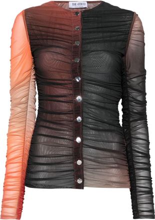 The Attico gradient shirt - women - Elastane/Polyamide - 44 - Red