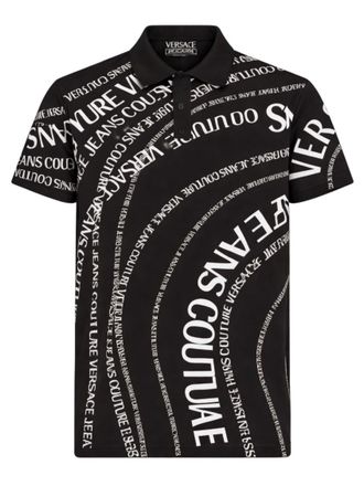 Versace Jeans Couture Black Shirt Collar Polo