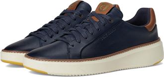 Cole Haan Grandpro Topspin Sneaker Mens Shoes Navy Blazer Leather/British Tan/Ivory : 10.5 D - Medium