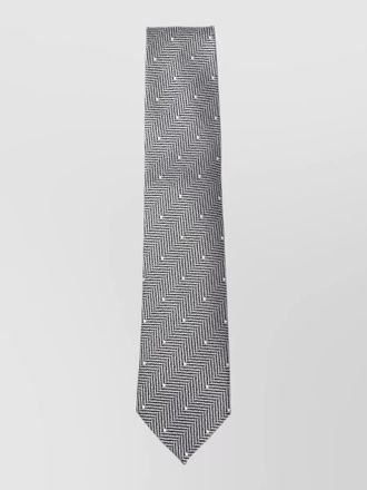 Tom Ford silk tie polka dots and herringbone