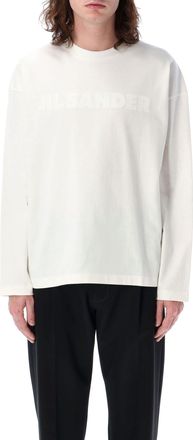 Jil Sander Mens White Cotton T-shirt - Ivory - Size X-Large