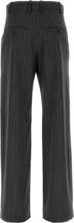 Isabel Marant Pinstriped Wool Trousers - Gray