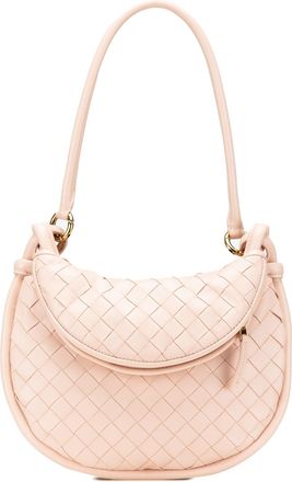 Bottega Veneta Pre-owned Womens Mini Jodie Woven Leather Bag - Peach - One Size