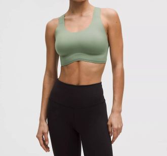 lululemon Womens Go Further Bra In Grey Eucalyptus