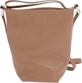 Jil Sander Mini Take Away Schoudertas - Dames - Schoudertassen - Bruin - ONE Size - Leer - Tassen