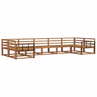 vidaXL Conjunto De Sof&aacute;s De Exterior 7 Pcs Natural Vidaxl