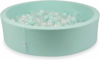 OEM Piscina Menta Seca 110x30 Con 400 Bolas: Transparente, Perla, Menta Claro