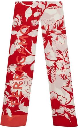 Ferragamo Dragon Print Narrow Strap Silk Headband