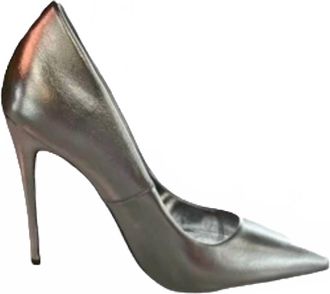 Liliana Womens Kimye Metallic Pointed Stiletto Pumps In Silver