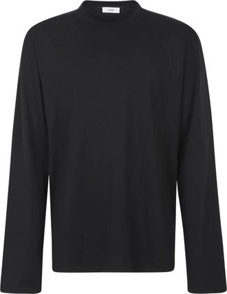 Rier Rondhals Jersey Katoenen T-Shirt - Heren - Longsleeves - Zwart - XL - Katoen - Tops