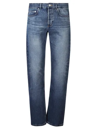 A.P.C. Blue Five Pocket Cotton Jeans