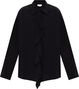Victoria Beckham ruffled silk blouse - women - Silk - 10 - Black