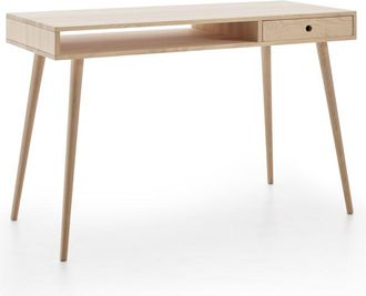 HOGAR 24 Escritorio de madera maciza natural, color natural