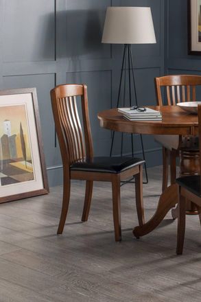 Julian Bowen Canterbury Dining Chair (Set of 2) in Dark Brown