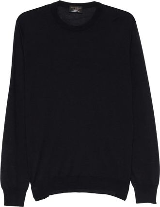 Dell'Oglio Trui met ronde hals - Blauw