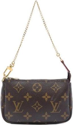 Louis Vuitton Pre-owned Mini Pochette Accessoires - Dames - Vintage Mini Tas - Bruin - ONE Size - Vintage