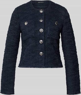 Betty Barclay Slim Fit Blazer in Boucl&eacute;-Optik in Marine, Gr&ouml;&szlig;e 36