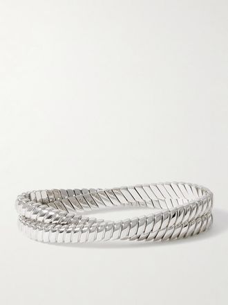 Roxanne Assoulin Bracciale In Metallo Argentato Double Cobra - Argento