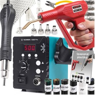 OEM Estaci&oacute;n De Soldadura De Aire Caliente Techrebal 858d Pro + Set De 6 Carpetas + Boquillas + Malla + Grapadora