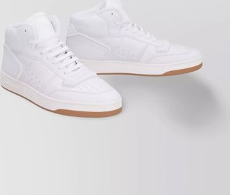 Saint Laurent mid-top sneakers featuring perforated detailing