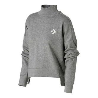 Converse (WMNS) Converse Knit Mock Neck Sweatshirt Asia Sizing Grey 10007185-A02