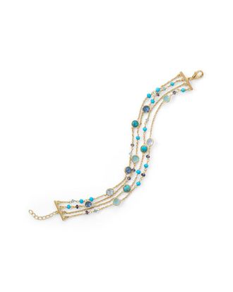 Liv Oliver 18K Plated 35.70 Ct. Tw. Gemstone Bracelet