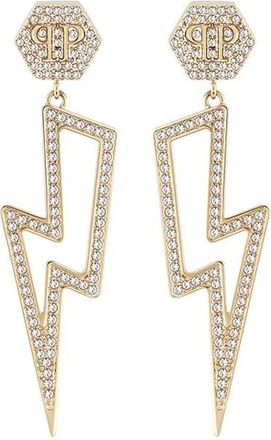Philipp Plein Thunder Lady Oorbellen - Dames - Oorbellen - Geel - ONE Size - Accessoires