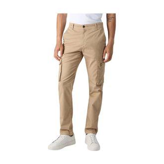 Lyle & Scott Katoenmix Broek met Rits en Knopen - Heren - Broeken - Beige - Maat: W33 Katoen