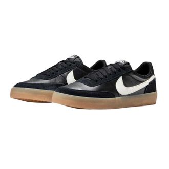 Nike Dames/Dames Leren Platte Trainers (Zwart/Gum)