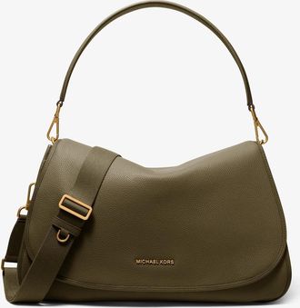 Michael Kors Holmes Extra-Large Pebbled Leather Convertible Messenger Bag