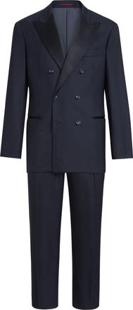 Brunello Cucinelli Tuxedo with one-and-a-half-breasted jacket in Navy Blue at Nordstrom, Size 48 It