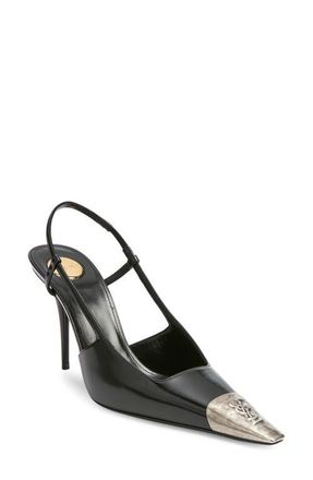 Saint Laurent Jeanne Slingback Pump in Noir at Nordstrom, Size 7.5Us