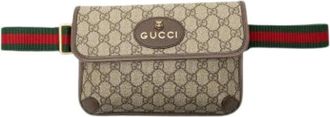 Gucci Pre-owned Canvas Belt Bag - Dames - Vintage Heuptassen - Beige - ONE Size - Vintage
